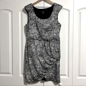 Apostrophe black and white dress XL
